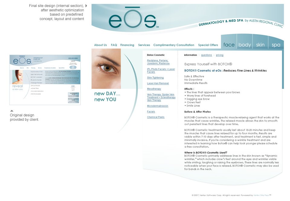 eOs Website Aesthetic Optimization 1