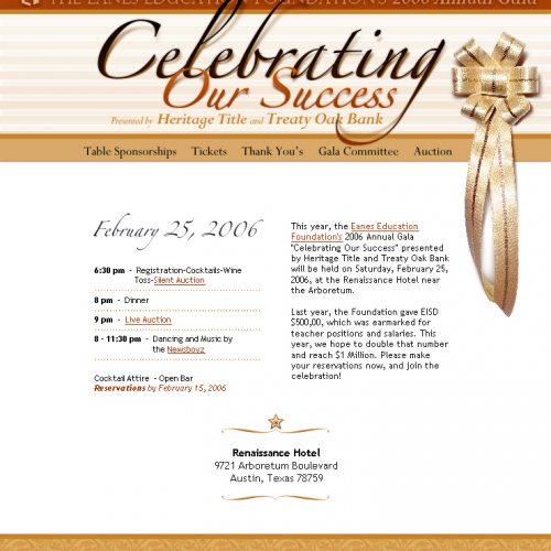 Eanes Education Foundation Website Design 3